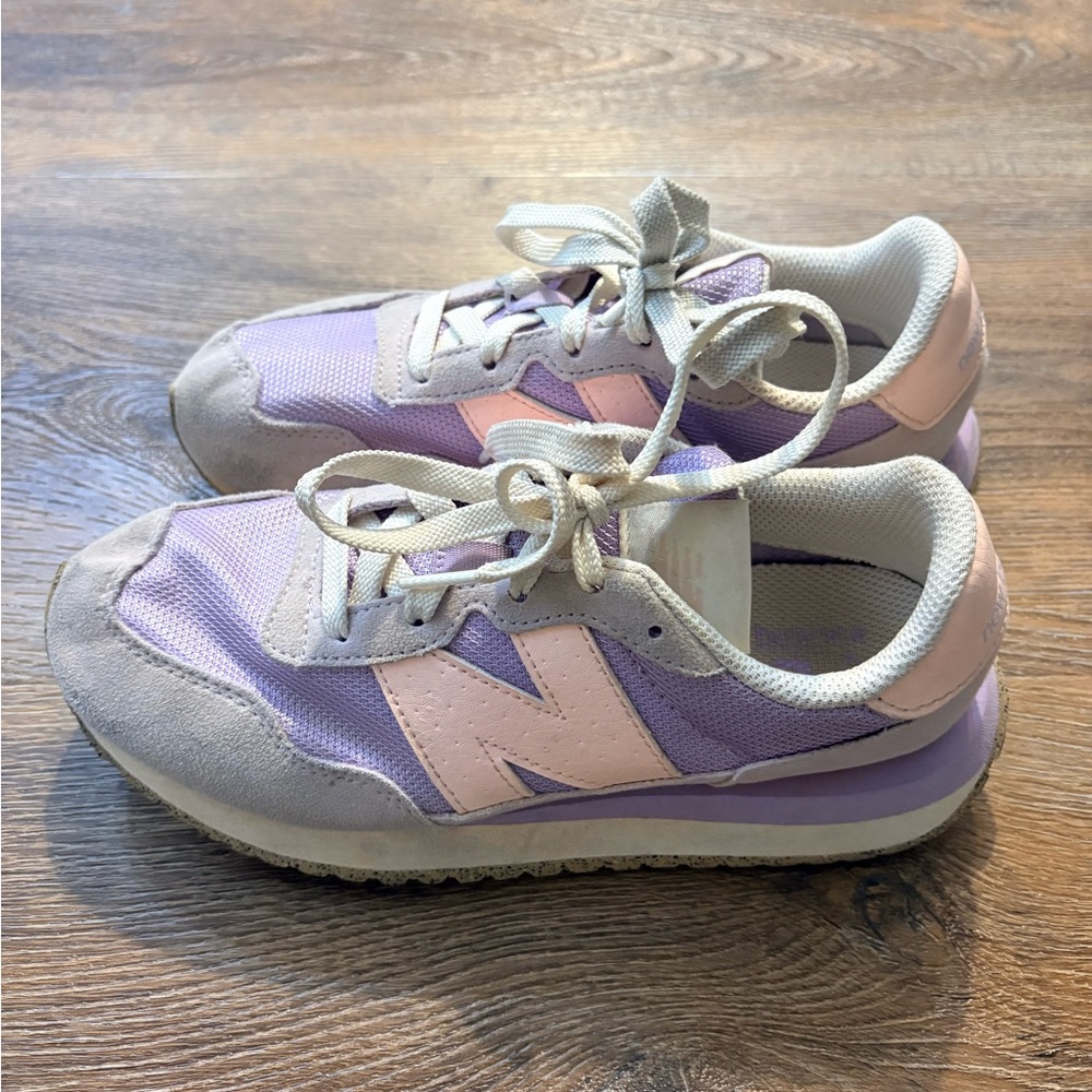 New Balance Kids' Lavender and Light Pink Sneakers